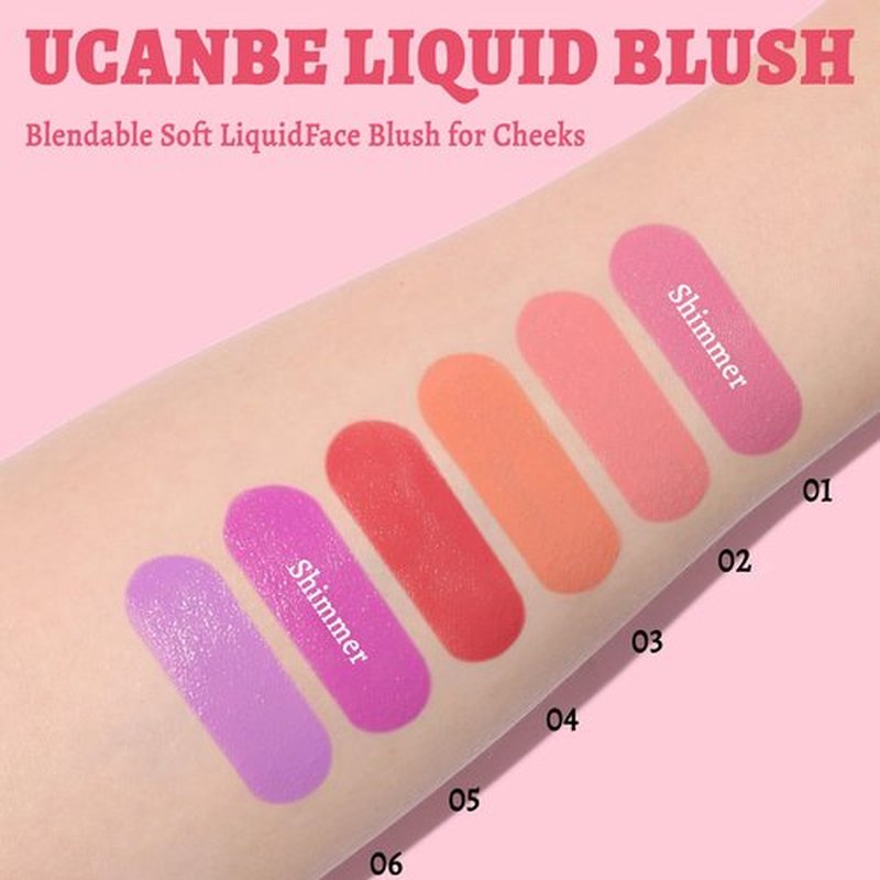 UCANBE Liquid Matte Blush Makeup for Cheeks, Highly Pigmented, Long Lasting, Anti-scratch, Natural-Looking, Daily Use Makeup Blush Suitable for Women Girls(06 Lavender)