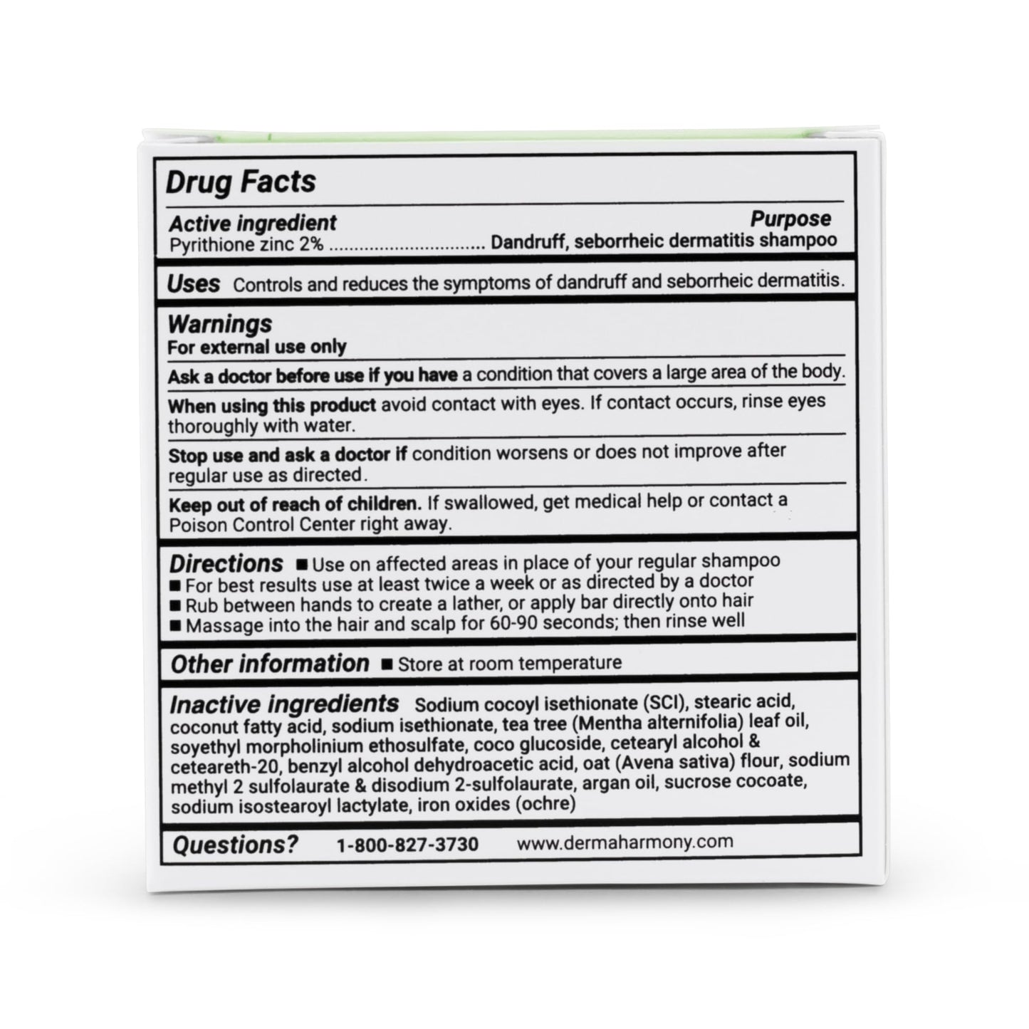Dermaharmony 2% Pyrithione Zinc Shampoo Bar - Tea Tree (4 Oz)