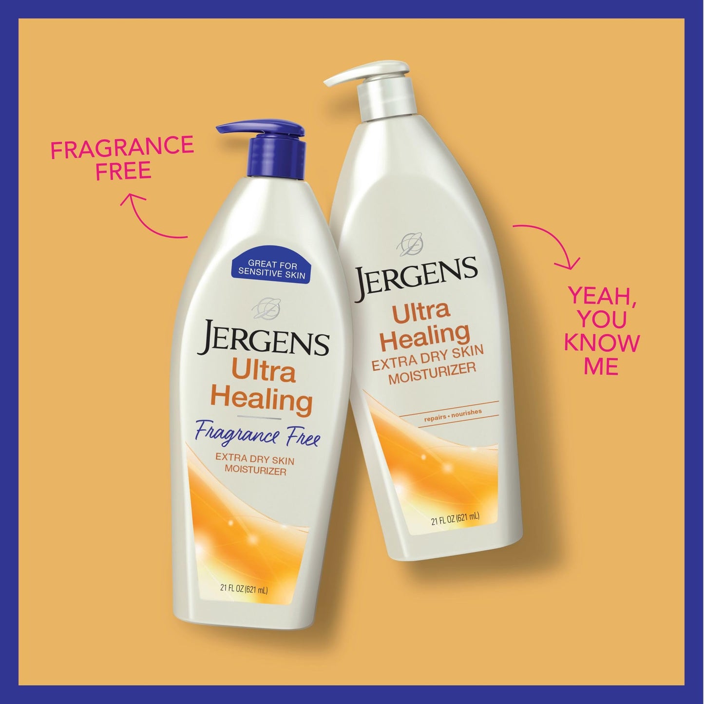 Jergens Ultra Healing Dry Skin Lotion, Hand and Body Moisturizer for Quick Absorption into Extra Dry Skin with Hydralucence Blend, Vitamins C, E and B5, White, 21 oz
