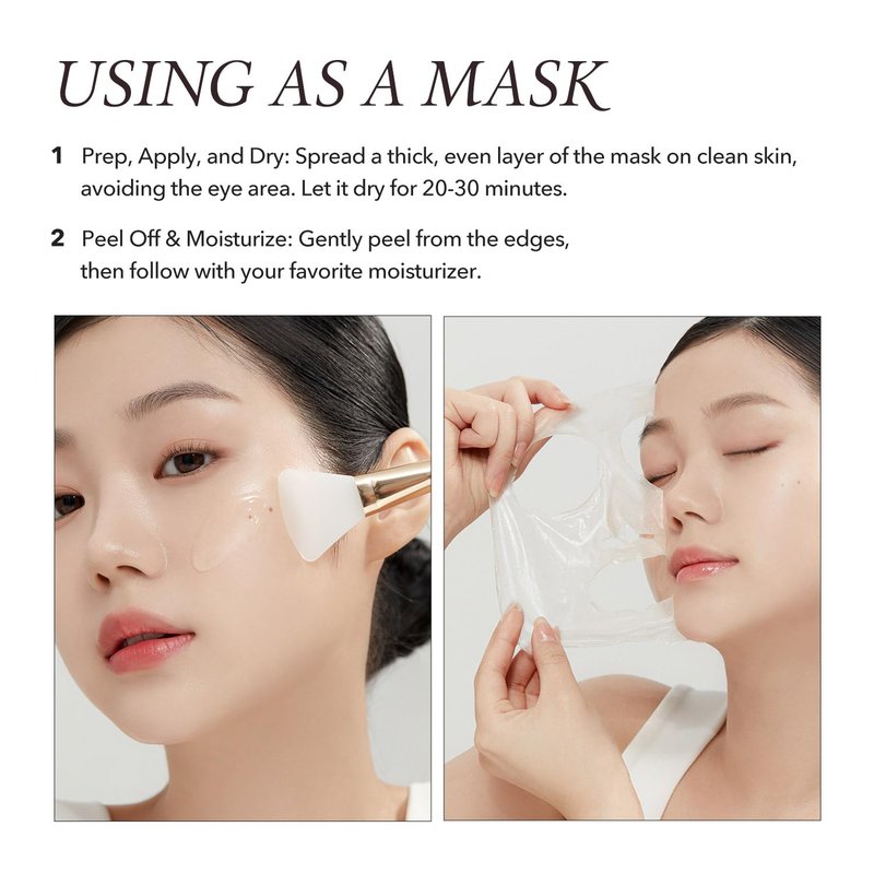 Calendula Peel Off Mask Duo | Gentle Skin Care with Jelly Brush for Glowing Complexion