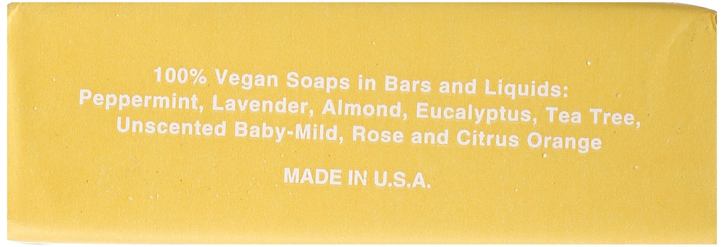 Dr. Bronner's OBCT05 All-One Hemp Citrus Orange Pure-Castile Bar Soap, 5-ounces