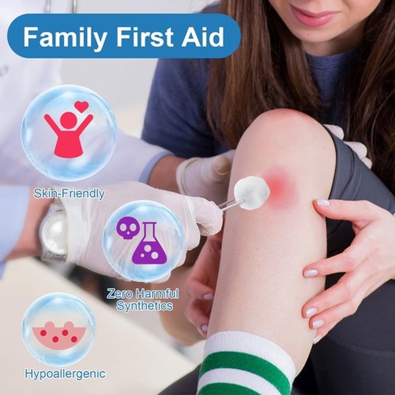 Heigble 3000 Pcs Soft Cotton Ball Bulk Organic Medium Cotton Ball Absorbent Multipurpose Pure Cotton Ball for Nail Polish Remover Makeup Removal First Aid Face Crafting Cleaning Skin Applying Lotion