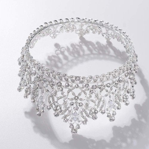 S SNUOY Silver Crown for Women Bridal Queen Crowns and Tiaras for Women Pageant Prom Crowns for Wedding Headband
