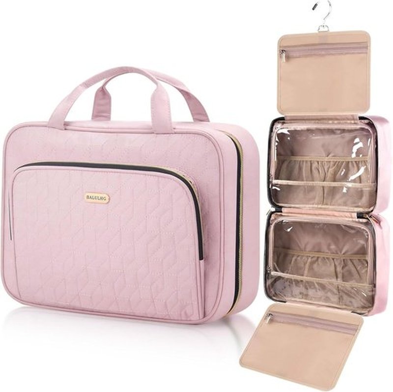 BALULHG Toiletry Bag with Hanging Hook, Portable Makeup Cosmetic Bags, Space-efficient, Collapsible Moving, making it more suitable for Travel
