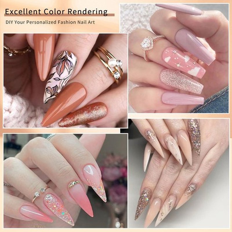 Arousar Poly Nail Gel Set 15ml, 8 Nude Colors Neutral Classic Nail Extension French Gel Long Lasting Hard Gel Manicure Gel Acrylic Kit Gel Nail Builder Kit