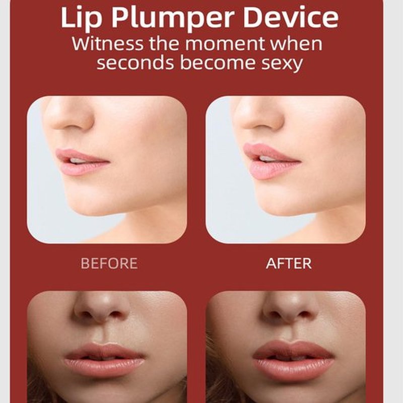 BOGOMAY Electric Lip Plumper Device – Professional Lip Enlarger with Suction for Fuller Lips | Lip Plumping Tool, Lip Suction Plumper Tool, and Lip Sucker Plumper for Enhanced Volume (Black)