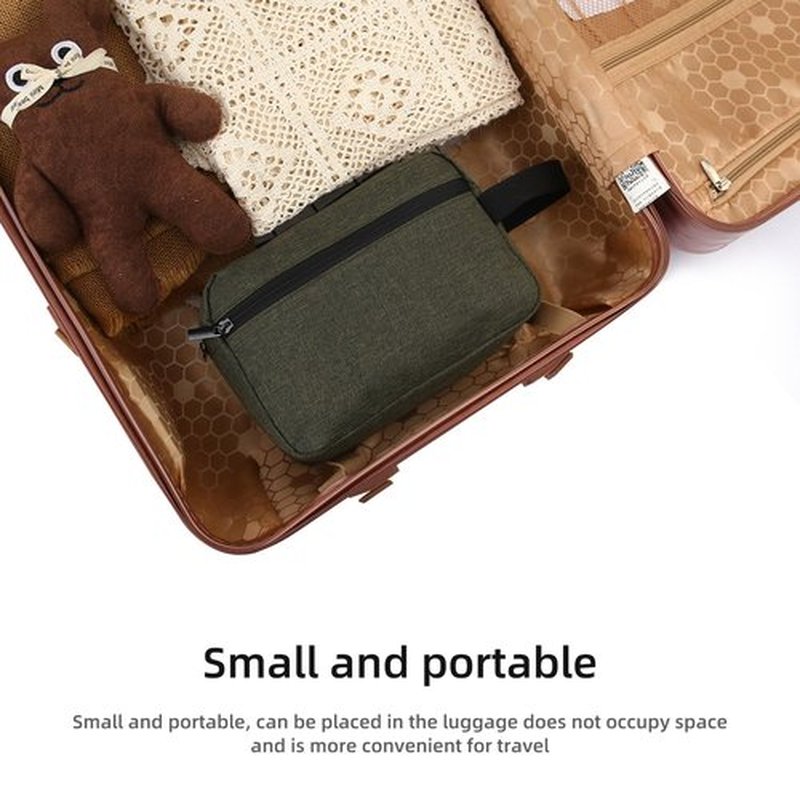 Icramsy Travel Toiletry bag Toiletry bag for women men Hanging toiletry bag Cosmetic bag Travel accessories Gift for Women Men (Deep green)