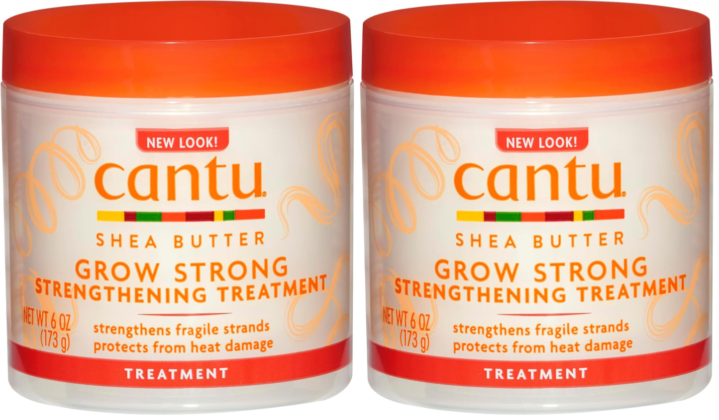 Cantu Grow Strong Strengthening Treatment with Shea Butter, 6 oz (Packaging May Vary) (Pack of 2)