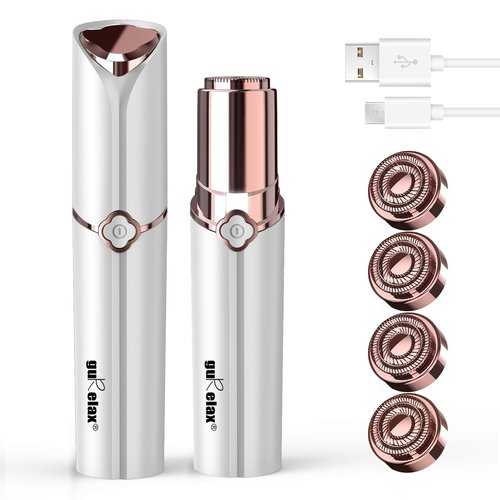 Facial Hair Removal for Women, Hair Removal Device(2024), Gurelax Facial Hair Remover for Chin, Upper Lip, with 4 x Replacement Heads