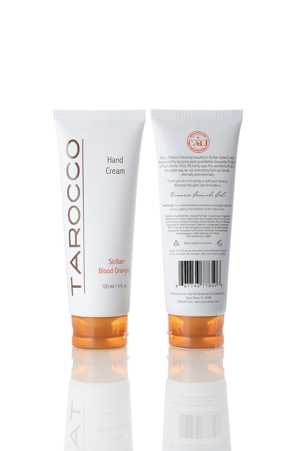 RAPSI, FRANCOFONTE BARONESSA CALI, SICILY, ITALY Tarocco Hand Cream Two Pack