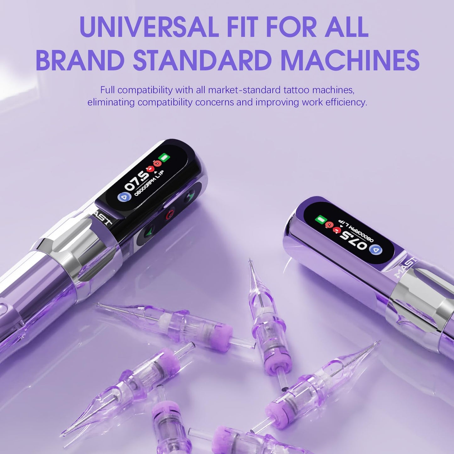 Mast Tattoo Pro2 Needles Cartridges #12 Curved Mugnum 50 Count Mixed Round Magnum Sizes 5RM, 7RM, 9RM, 11RM, 13RM Pro Needle Pins Membrane Disposable