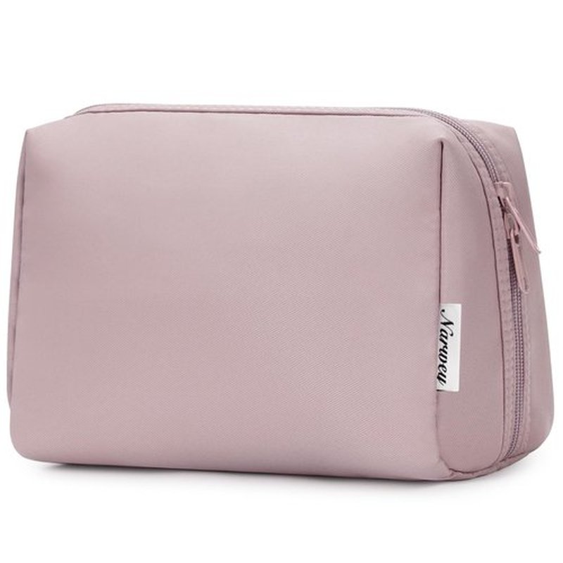 Large Makeup Bag Zipper Pouch Travel Cosmetic Organizer for Women (Large, Dusty Rose)