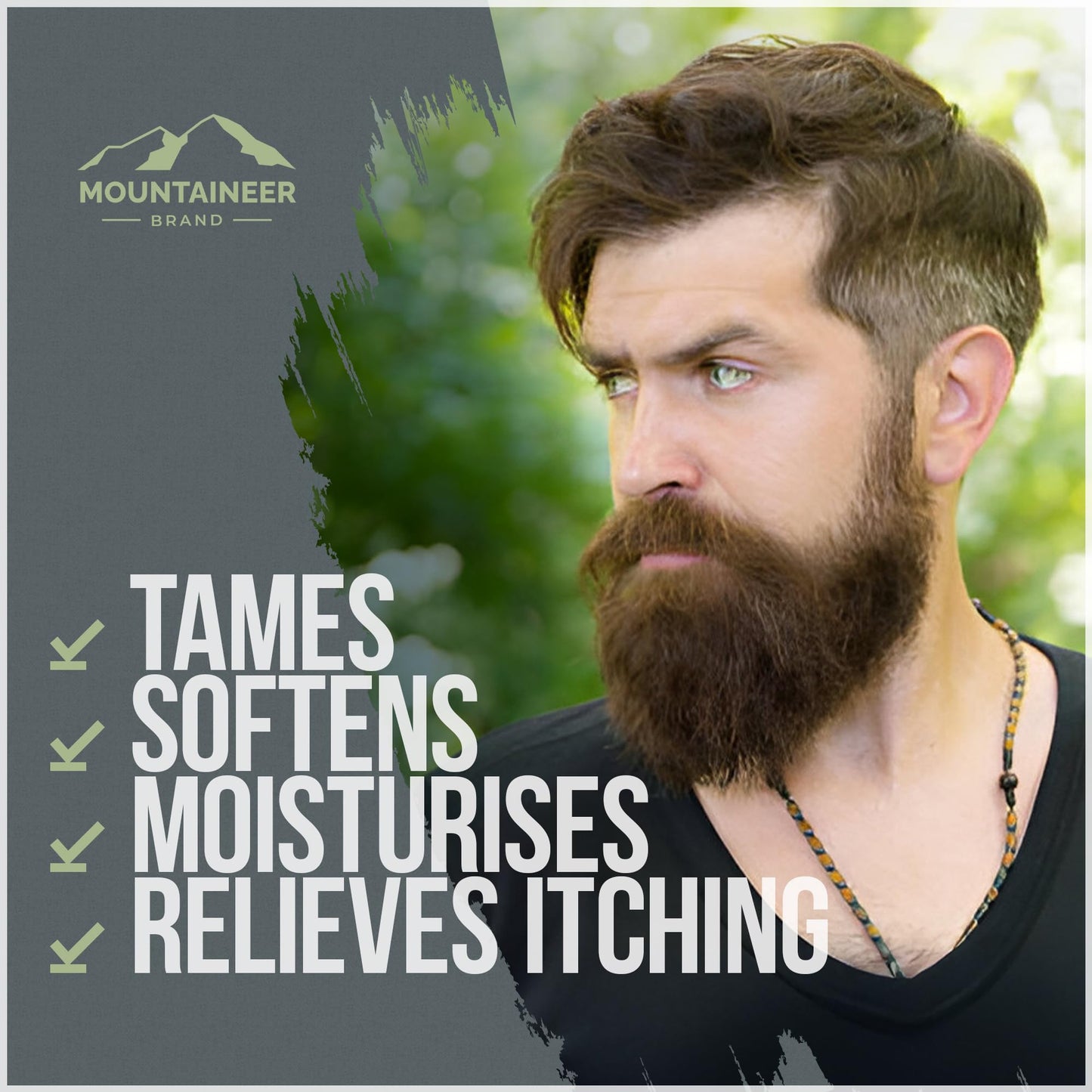 Mountaineer Brand Heavy Duty Beard Balm For Men | 100% Natural with No Parabens or Dyes | Leave In Styling and Conditioning Balm | Shape, Smooth, Grooming Beard Kit | Timber Scent 2oz