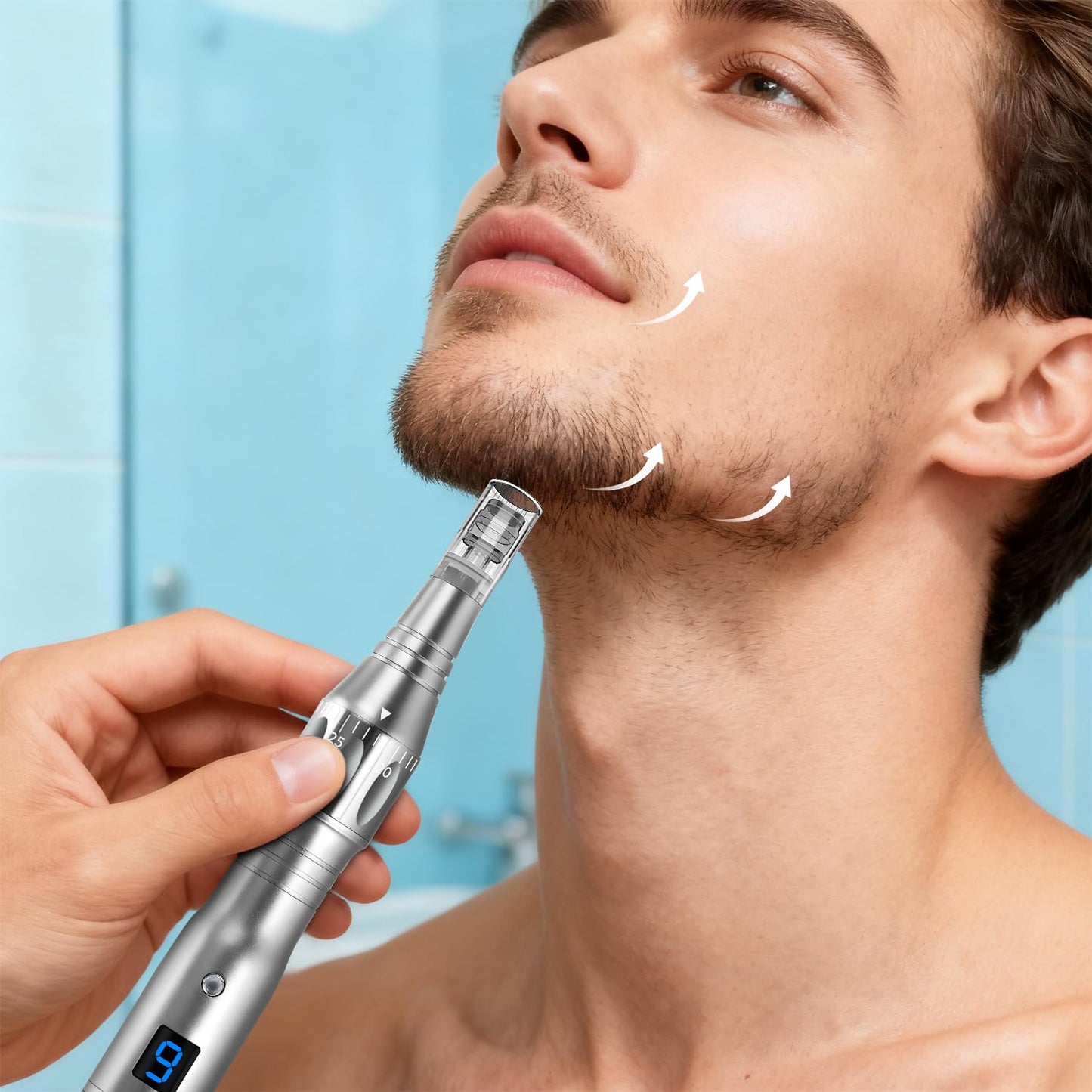 0.25mm Derma Roller Pen for Women Men, Microneedling Roller Pen for for Skin Tools At Home