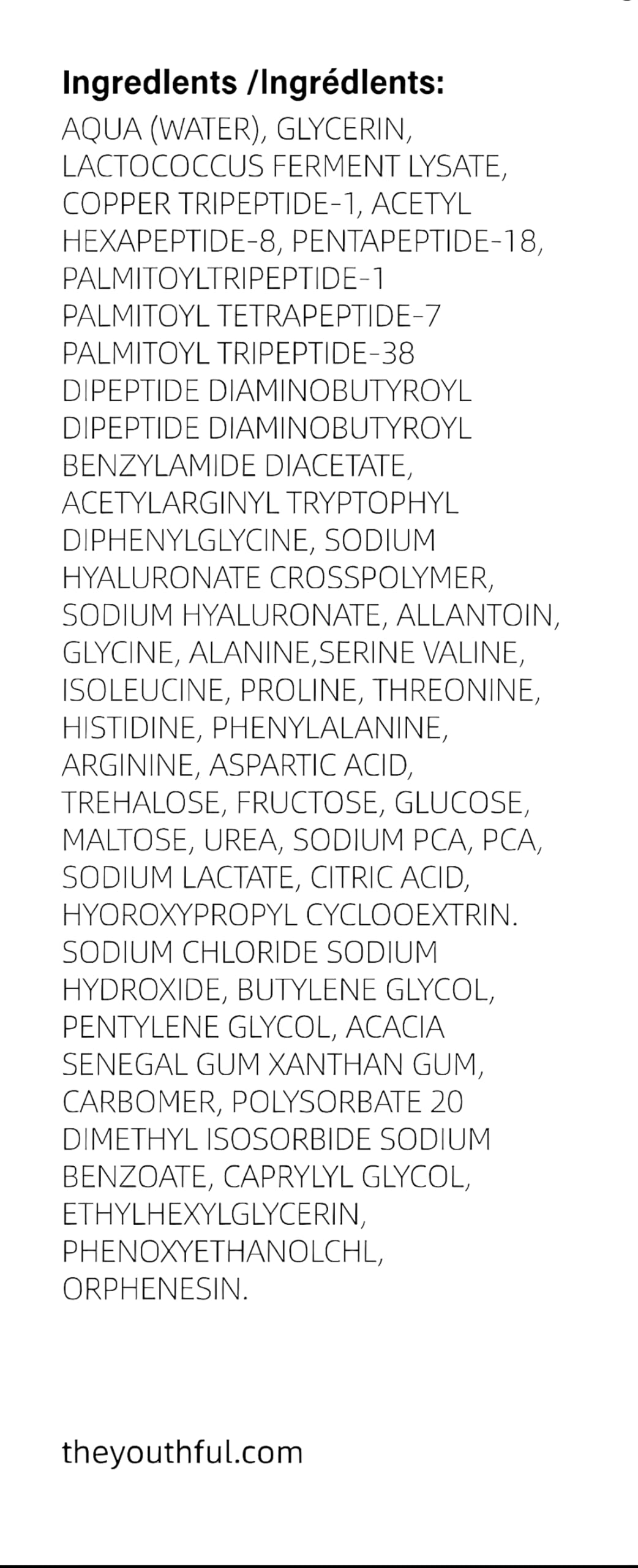 The Youthful - Copper Peptide Face Serum Collagen (Formula Same Buffet Plus Copper Peptides) Peptide Serum for Hydration, Anti-Aging, Firmness, Skin Elasticity, Copper Elixir - 30ML