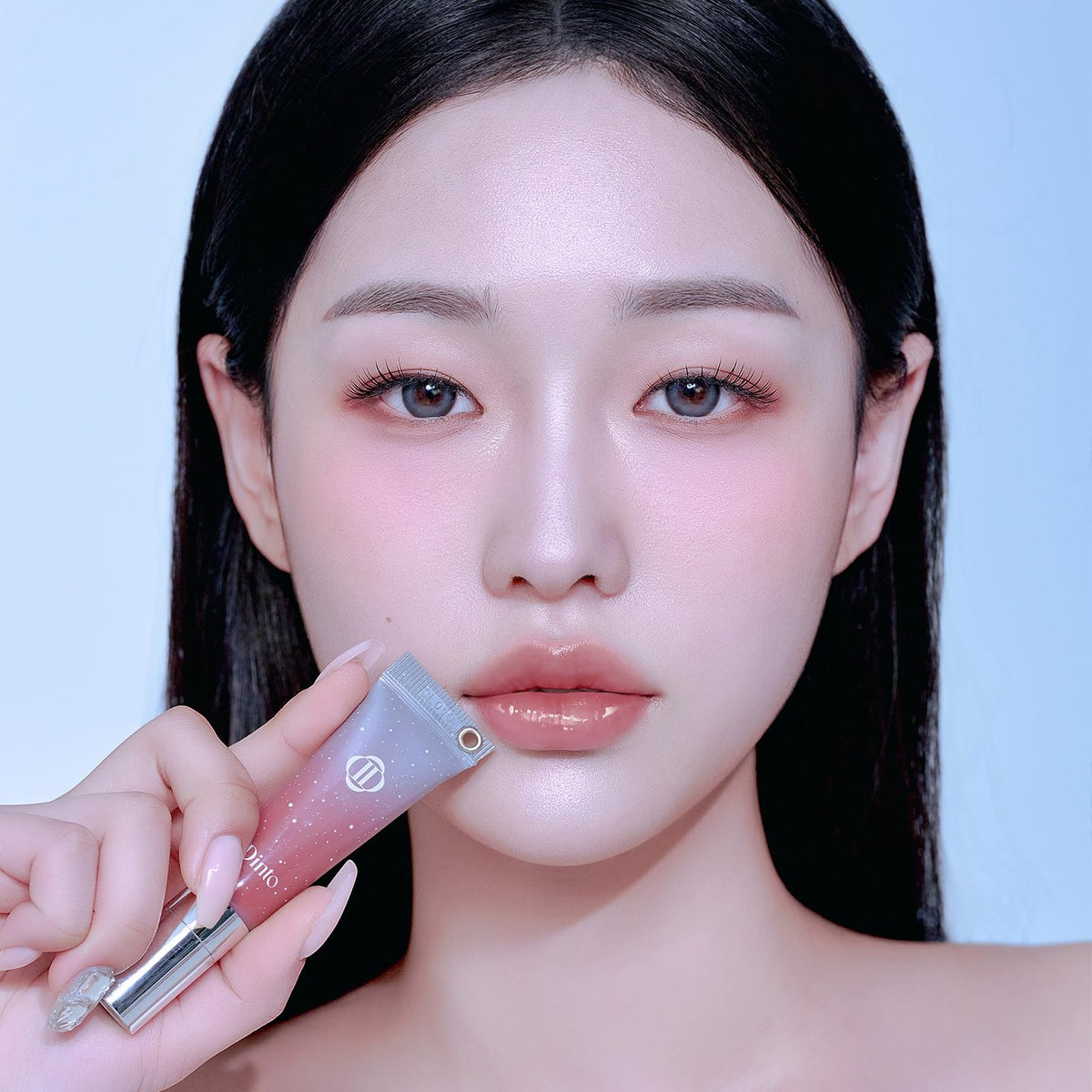 DINTO Frozen Lip Jelly - Icy Cool Plumping Lip Gloss with Metal Tip - High-Shine Non-Sticky Jelly Formula for Fuller, Juicy Lips - Vegan & Cruelty-Free - 0.34 fl oz - Shade 380 River