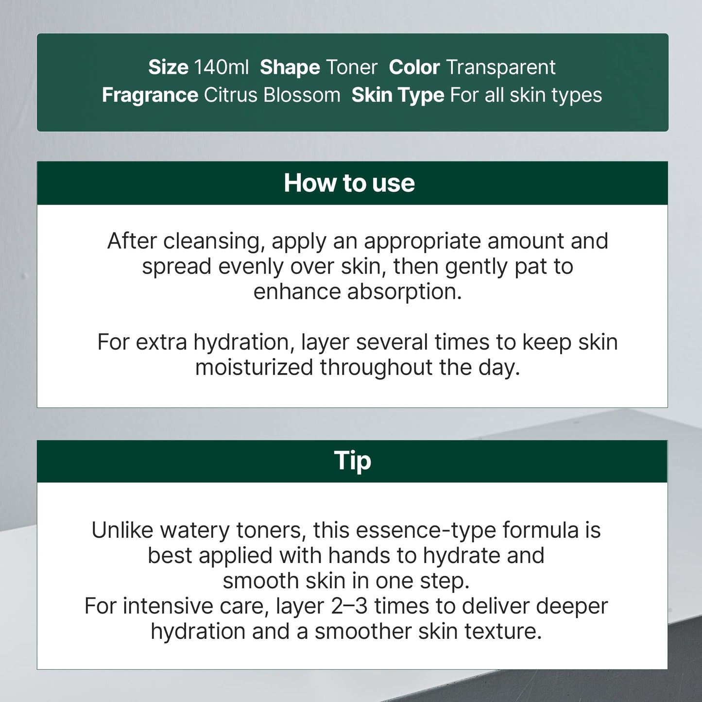 RAUME Intense Serum Toner, Glass Skin Hydrating Facial Toner with 44% Citrus Fruit Water, Ceramide Complex and Novel Triple Complex, Korean Skin Care (140 mL / 4.73 fl oz)