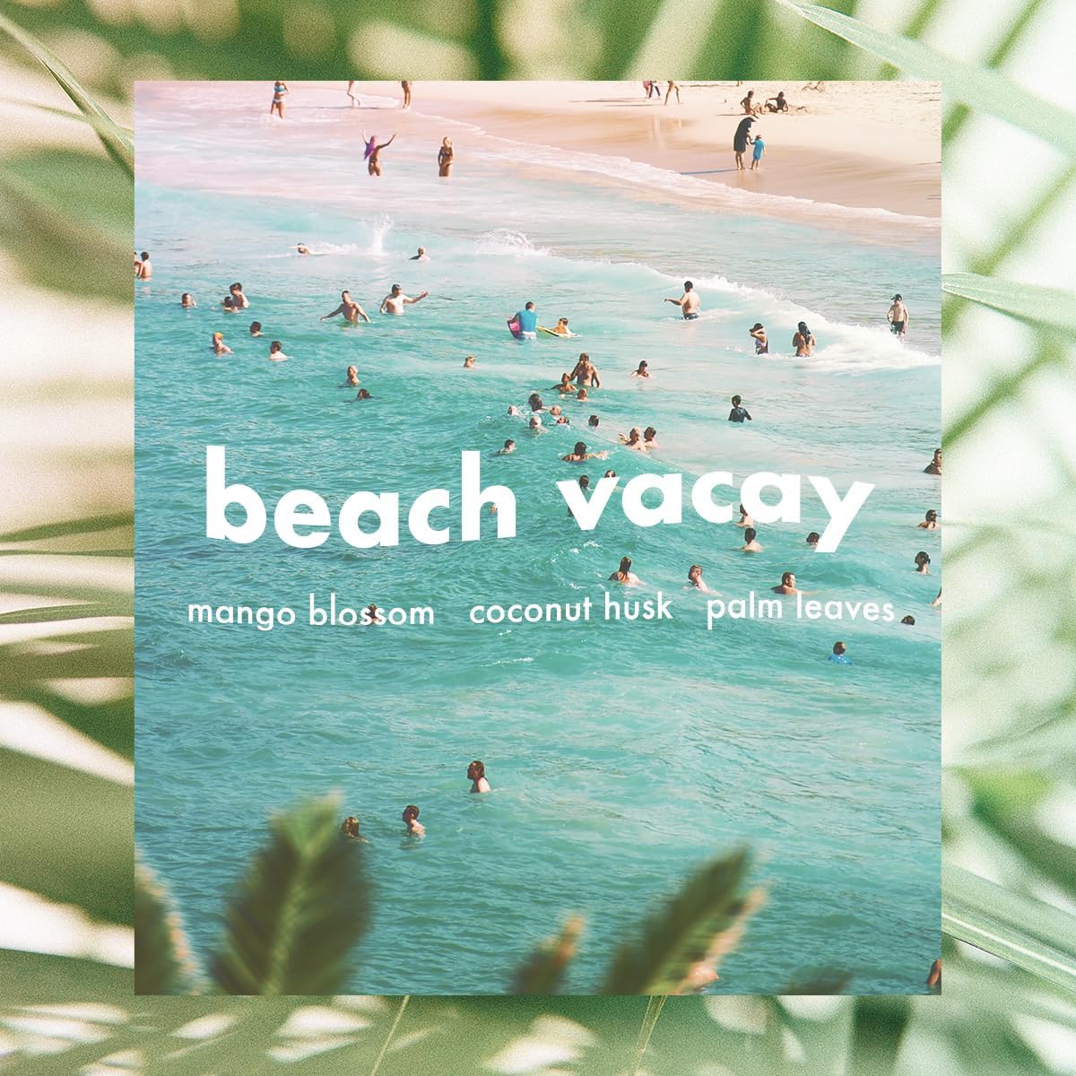 Moodcast Beach Vacay Luxury Hand Soap - Tropical Mango Blossom, Coconut Husk & Palm Leaf - Gentle Natural Hand Soap for Bathroom & Kitchen - Vegan, Paraben-Free & Sulfate-Free, Made in the USA