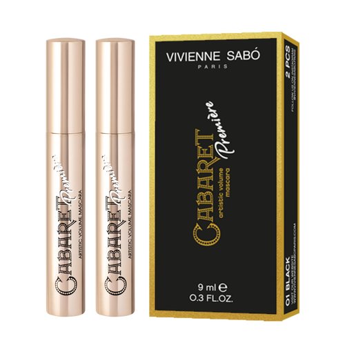 Vivienne Sabó Paris - Classic Everyday Mascara Cabaret Premiere, Cruelty Free, Black, Made in Europe, DUO Pack (2 pieces)
