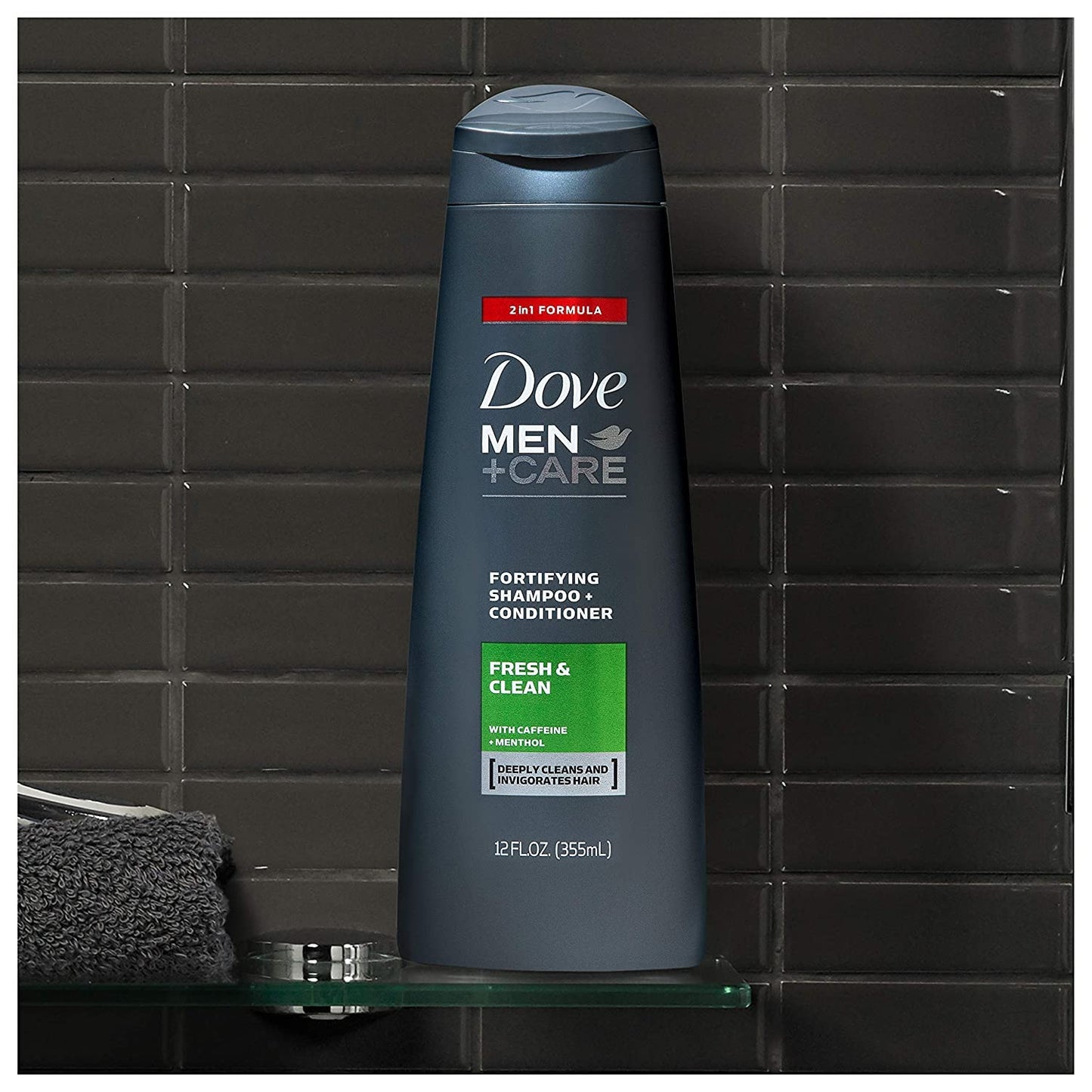 Dove Men+Care 2 in 1 Shampoo and Conditioner, Fresh and Clean (40 oz Club Size)