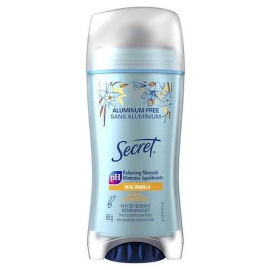 Secret Aluminum Free Deodorant for Women, Vanilla, 2.4 oz (Pack of 3)