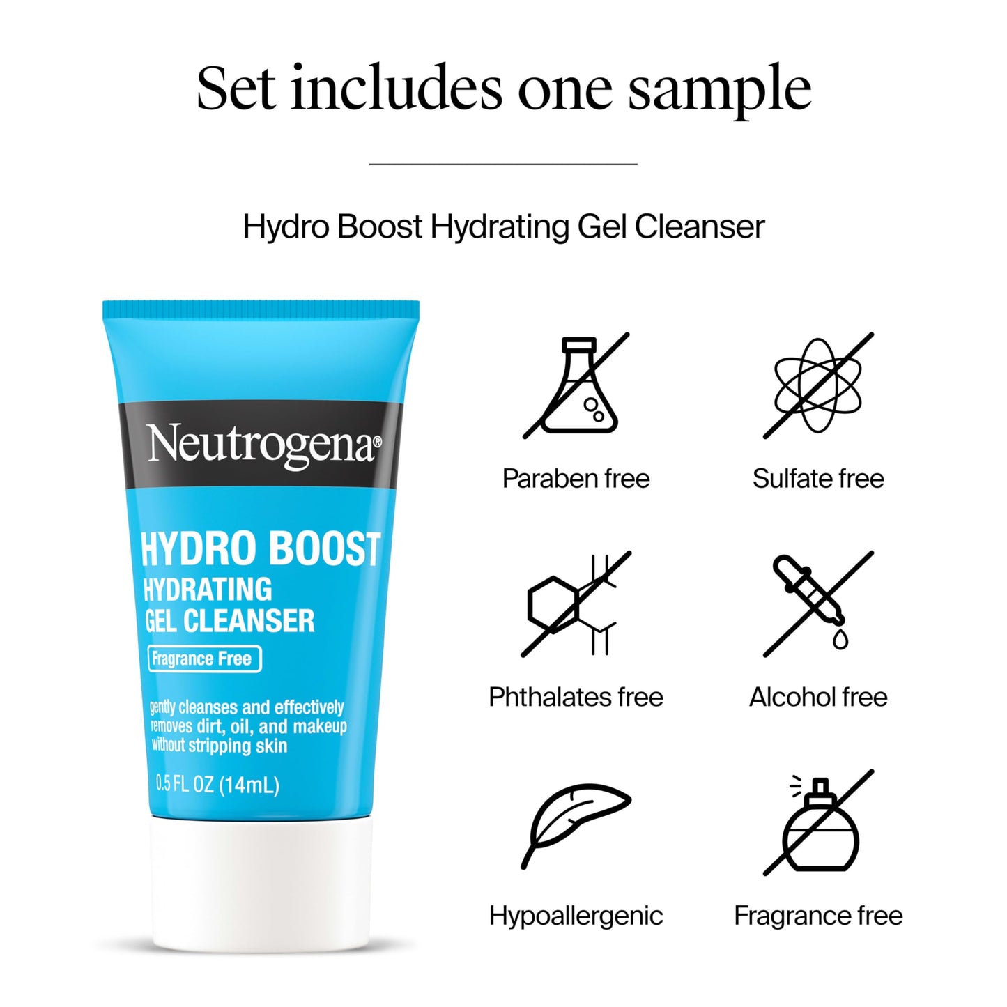 Neutrogena Rapid Wrinkle Repair Retinol Face Moisturizer, Anti-Aging Face Cream with Retinol & Hyaluronic Acid, 1.7 oz + Trial Size Hydro Boost Facial Cleanser, 0.5 fl. oz
