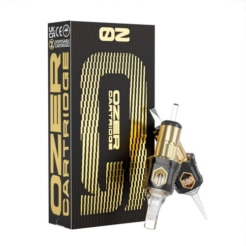 OZER Tattoo Cartridge - #1015RM(0.30mm) 20Pcs Disposable Tattoo Needles with Membrane Safety Cartridges for Tattoo Round Liner