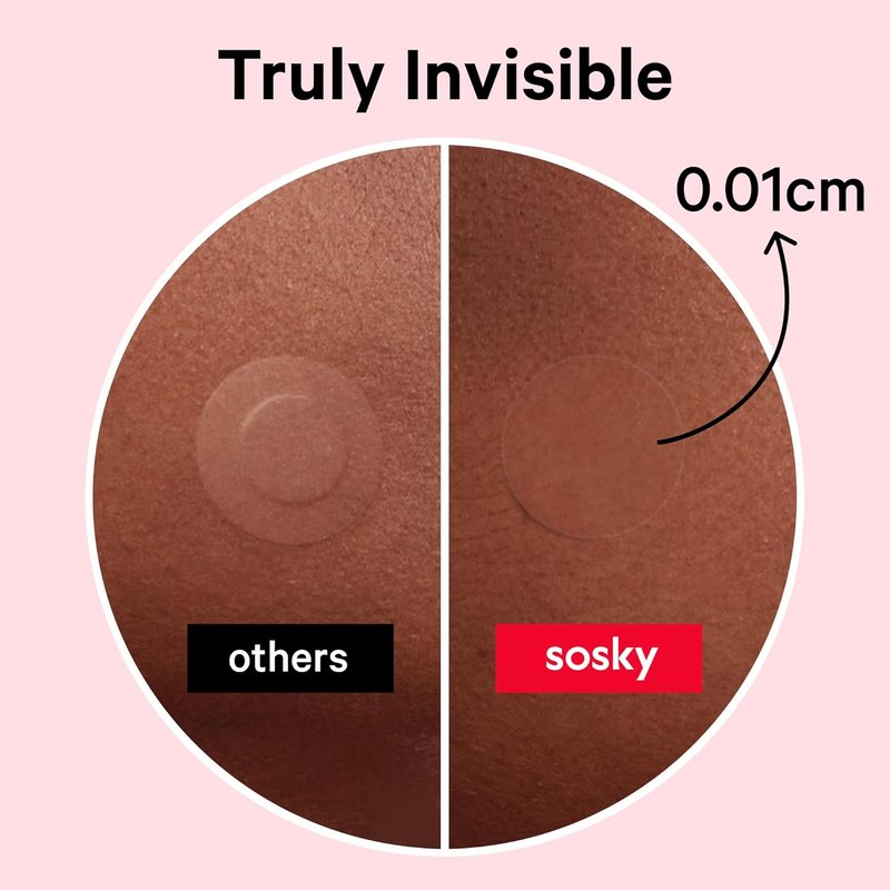 Sosky Pimple Patches - Hydrocolloid Acne Treatment with Salicylic Acid | 24 Count Invisible Zit Stickers