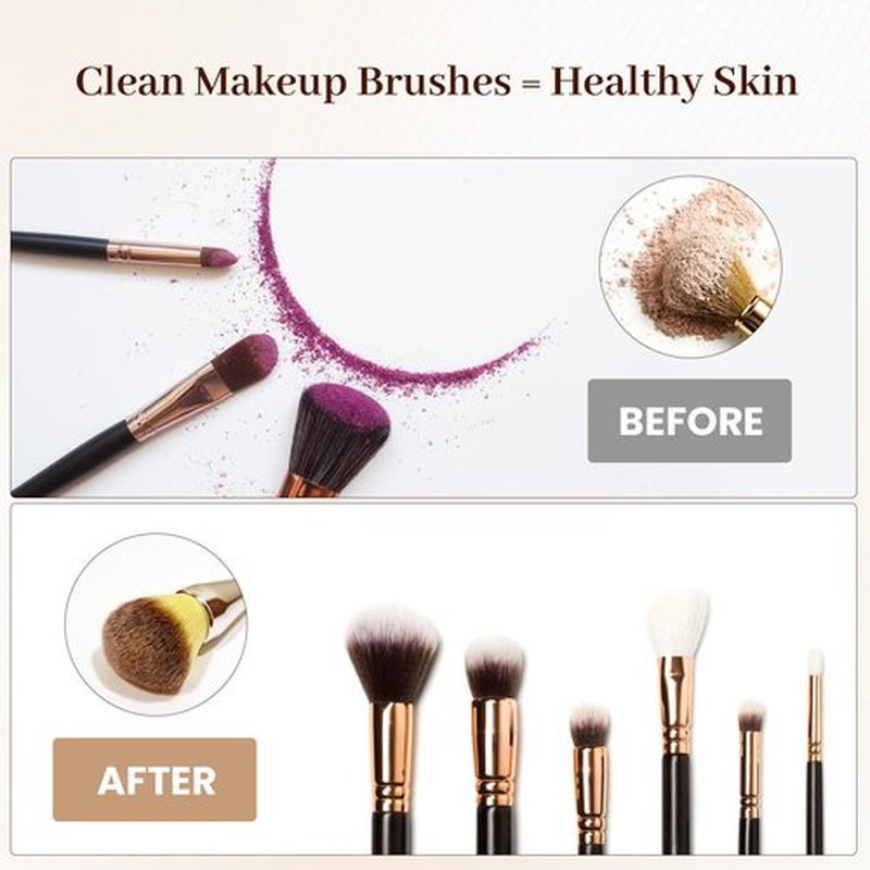 RICRIS Electric Makeup Brush Cleaner Machine - Ultra Fast USB Make Up Brush Washer and Dryer - Automatic Cosmetic Brush Cleanser Tool Clean and Dry in Seconds for Beauty Women, Girls