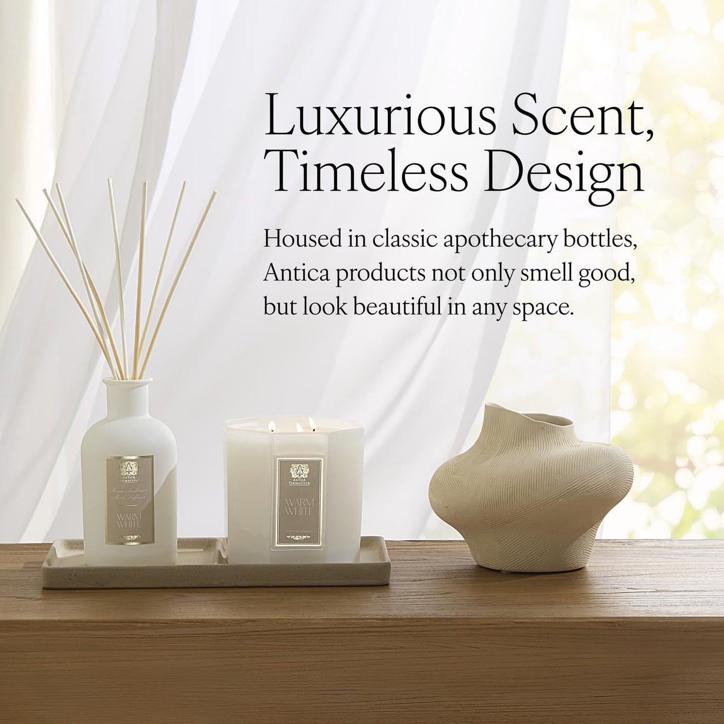 Antica Farmacista Home Ambiance Fall 2025 - Collection of 3 Reed Diffusers with White Spruce, Cask & Prosecco Black, 3.4 fl oz Each
