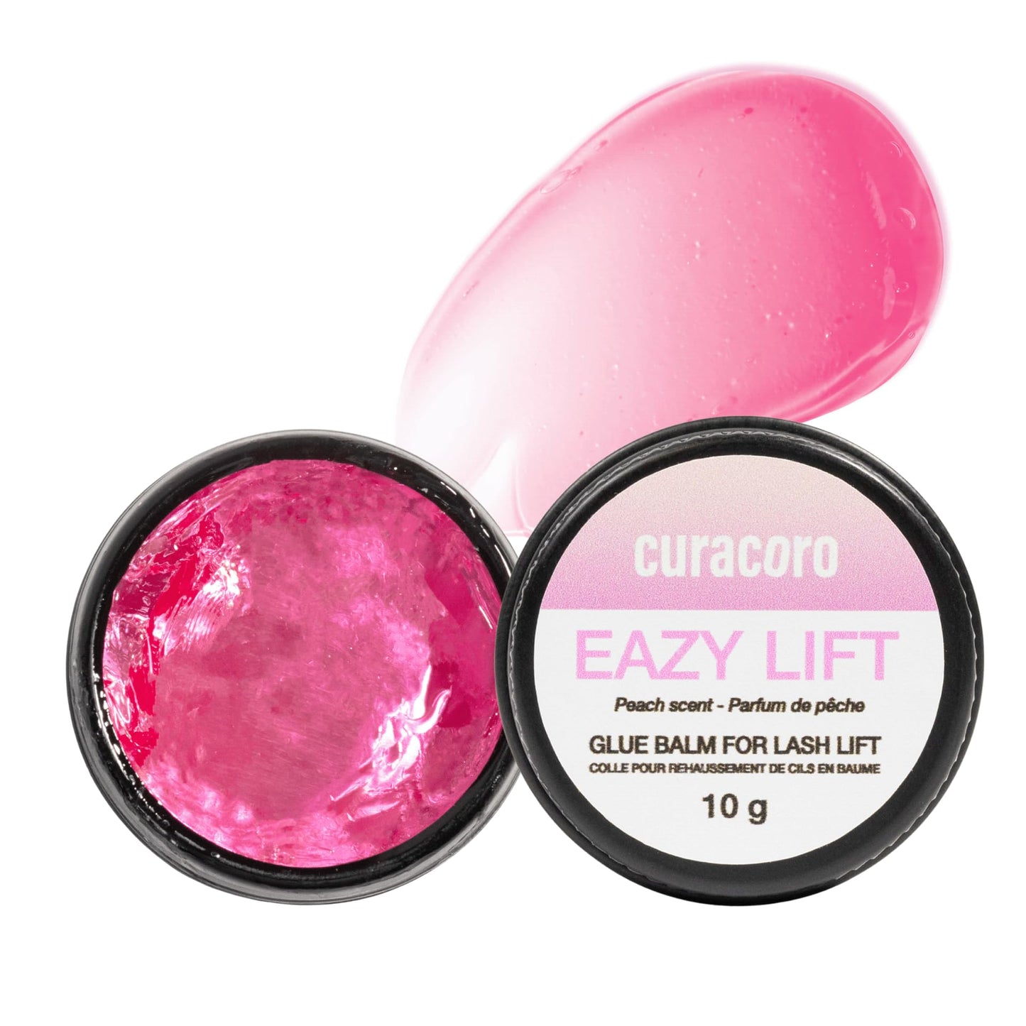 Curacoro Eazy Lash Lift Glue Balm 10g 2-in-1 Lash Lift Adhesive, Peach