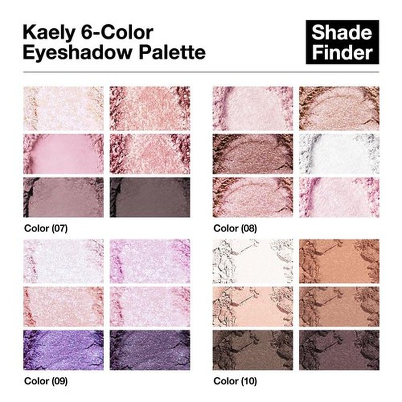 Kaely 6 Color Mini Purple Eyeshadow Palette Makeup, Highly Pigmented Eye Shadow Palette Waterproof, Natural Glitter Shimmer Eye Shadow Palette, paleta de sombras de ojos, Vegan & Cruelty-free, 09
