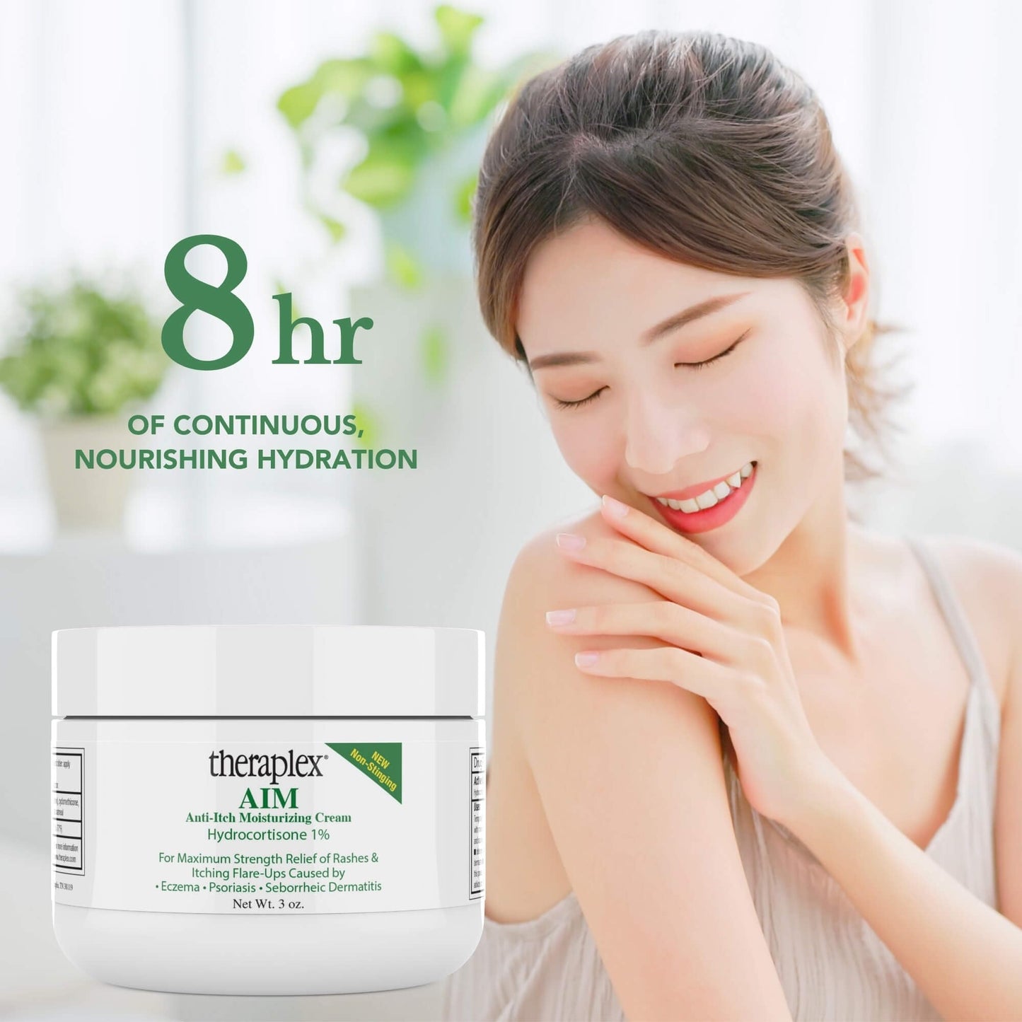 Theraplex AIM - Anti Itch Cream (2 oz) – 1% hydrocortisone for Itchy Skin Relief, moisturizing Cream for Eczema, Seborrheic Dermatitis. Safe for Kids. Relieves Itchy Skin with Maximum Strength.