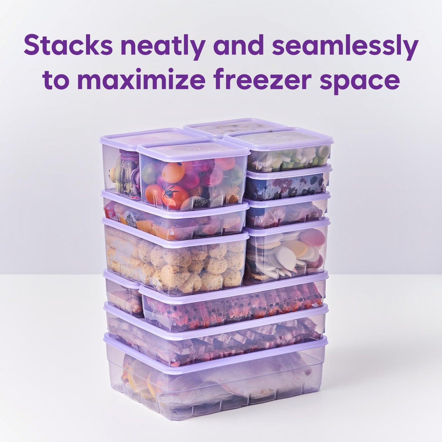 THX_SOYOON Freezer Containers for Food Storage 24pcs - Soup with Lids Safe - Twist Release - Flexible Frozen Design - BPA Free