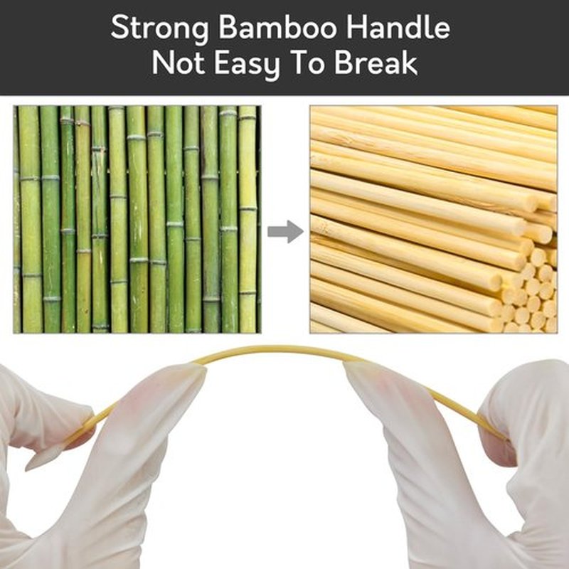 1000PCS 6 Inch Long Cotton Swabs - Highly Absorbent Cotton Swabs with Wooden Sticks - Lint Free Cotton on Smooth Bamboo Handle, Works Great for Makeup, Gun Cleaning, Pet Care