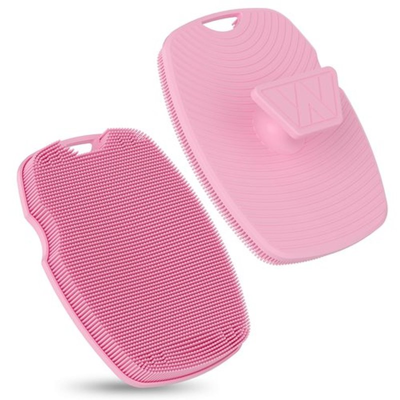 Zinc Infused - Silicone Body Scrubber,Exfoliating Body Scrubber for Sensitive Skin, Sustainable Shower Scrubber for Body, Body Scrubber for Shower and Body Care Routine - Pink