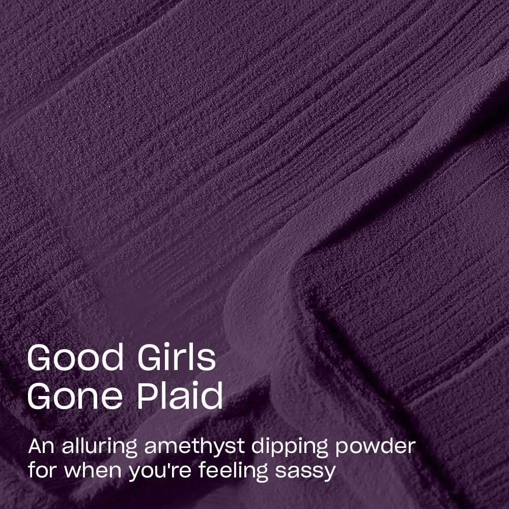 OPI Powder Perfection Good Girls Gone Plaid | Opaque Dark Purple Crème Nail Dipping Powder | Scotland Collection