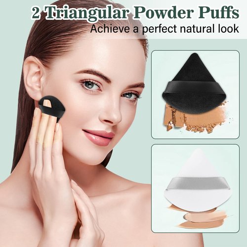 Professional Makeup Brush Set, LUXBRU 20PCs Makeup Brushes with Foundation Eyebrow Blending Concealer Blush Eyeshadow Contour Powder Brush, Make Up Brushes Kit with Travel Case & 2 Powder Puff-Green