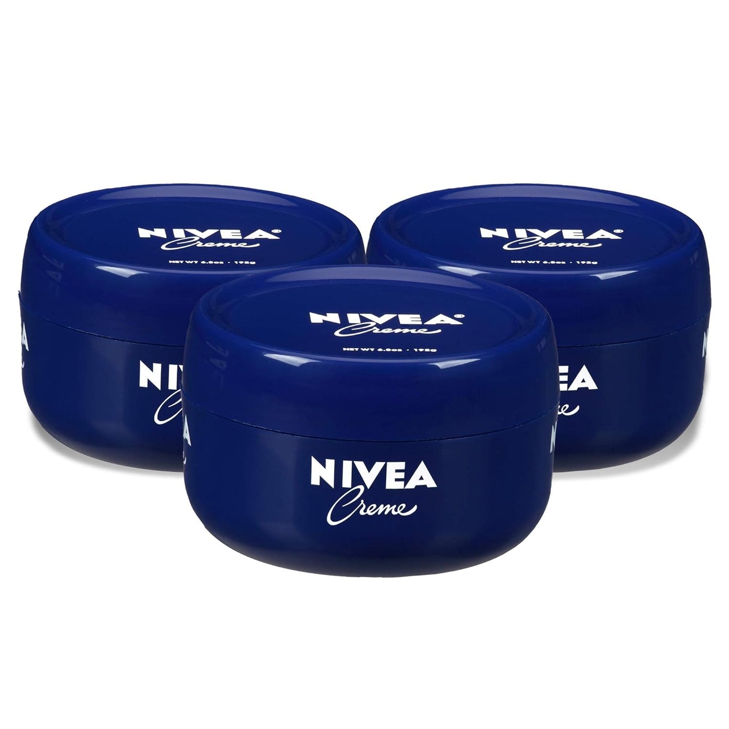 NIVEA Creme Body, Face and Hand Moisturizing Cream for All Skin Types, Rich Body Moisturizer with Provitamin B5, 6.8 Oz Jar, Pack of 3