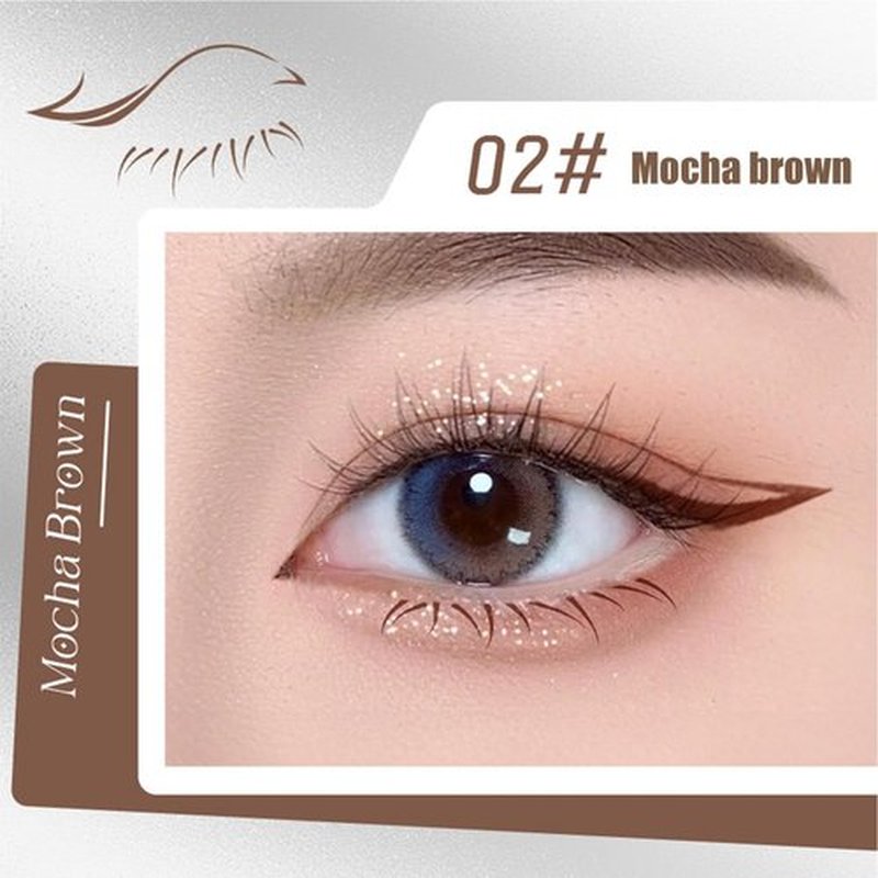 Lower Eyelash Stamp - Waterproof Lazy Lash Stamp with Ink | Lower Lash Eyelinerr Stamp Tool | Liner Stamp Tool for Eye Makeup | Eye Liner Pen for Females (Brown)