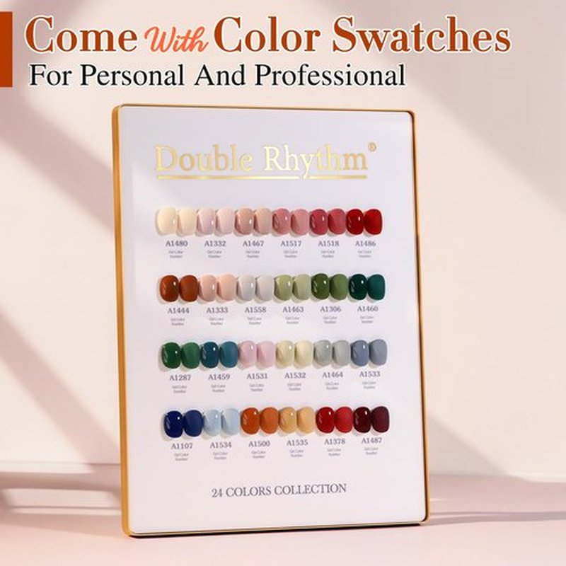 Double Rhythm 28Pcs 0.5Oz Gel Nail Polish Set Same Color Same Bottle Soak Off Gel Polish Kit Nail Art Manicure Salon DIY at Home for Women (T24-1)