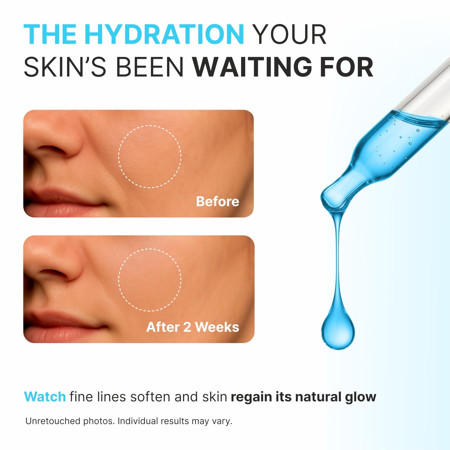 SkinHybrid Hydration Elixir | Gentle Hyaluronic Acid Serum for Face | Oil-Free Acido Hialuronico with Peptide Complex | Daily Deep Hydrating Serum for Face to Plump, Firm & Revive Dry Skin (30ml/1 oz)