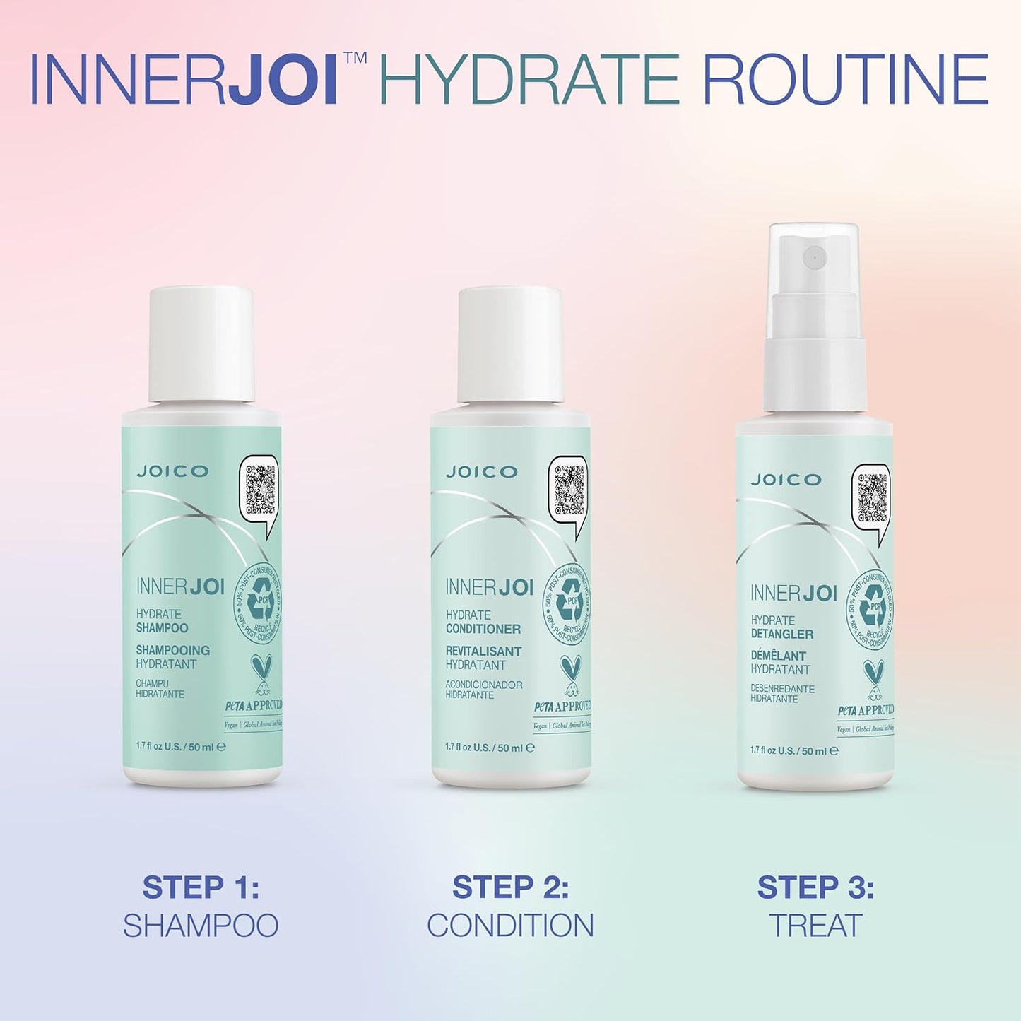 Joico InnerJoi Hydrate Shampoo | For Dry Hair & Scalp | Sulfate & Paraben Free | Naturally-Derived Vegan Formula