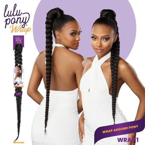 Sensationnel Lulu Pony Wrap - high heat synthetic yaki pony tail or up do wig piece - LULU PONY Wrap 1 (SM2/30)