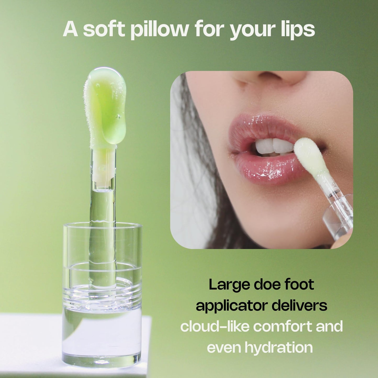 AHYUN Matcha Vanilla Glossy Lip Syrup - Hydrating Non-Sticky Lip Treatment - Creamy Vanilla Flavor - Smooth & Glossy Lips - Vegan & Cruelty-Free - Fungal Acne Safe - Nourishes Dry Lips