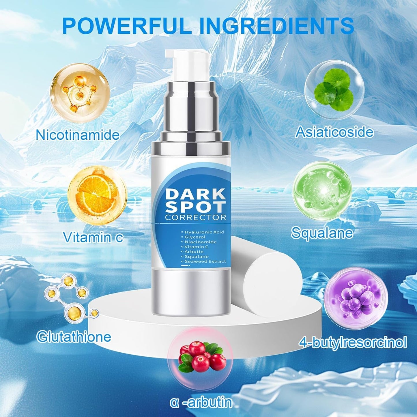 Dark Spot Remover for Face, Dark Spot Corrector, Dark Spot Serum for Sun Spots, Age Spots, Brown Spots,Acne Scars,Melasma Brown Spot -Advanced Formula with Niacinamide Vitamin C (1 Fl Oz (Pack of 1)