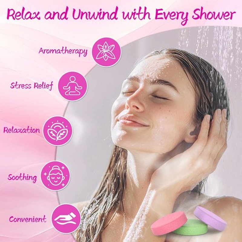 Shower Steamers Aromatherapy 8 Pack - Gifts for Women, Shower Bombs with Essential Oils, Self Care and Stress Relief Stocking Stuffers, Relaxation Birthday Gifts for Women and Men. Pastel Flow Style