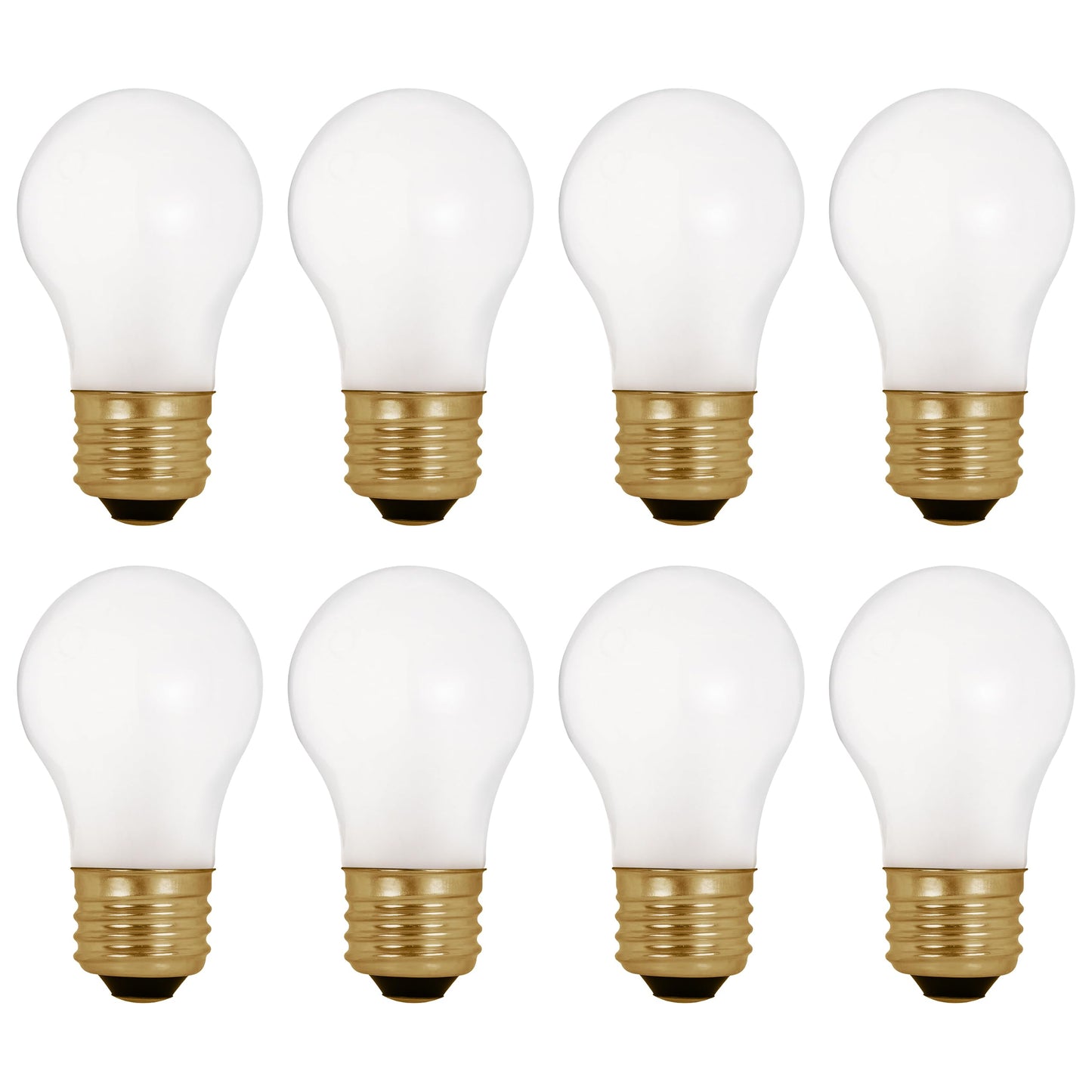 OHLECTRIC A15 Incandescent Bulbs 40 Watt (8-Pack) Small Bulb, Frosted Light Bulbs, Dimmable Bulb, 2700k Warm White, E26 Medium Base, 2500 Hours, 280 lumens, 130 Volts - Pack of 8 Bulbs