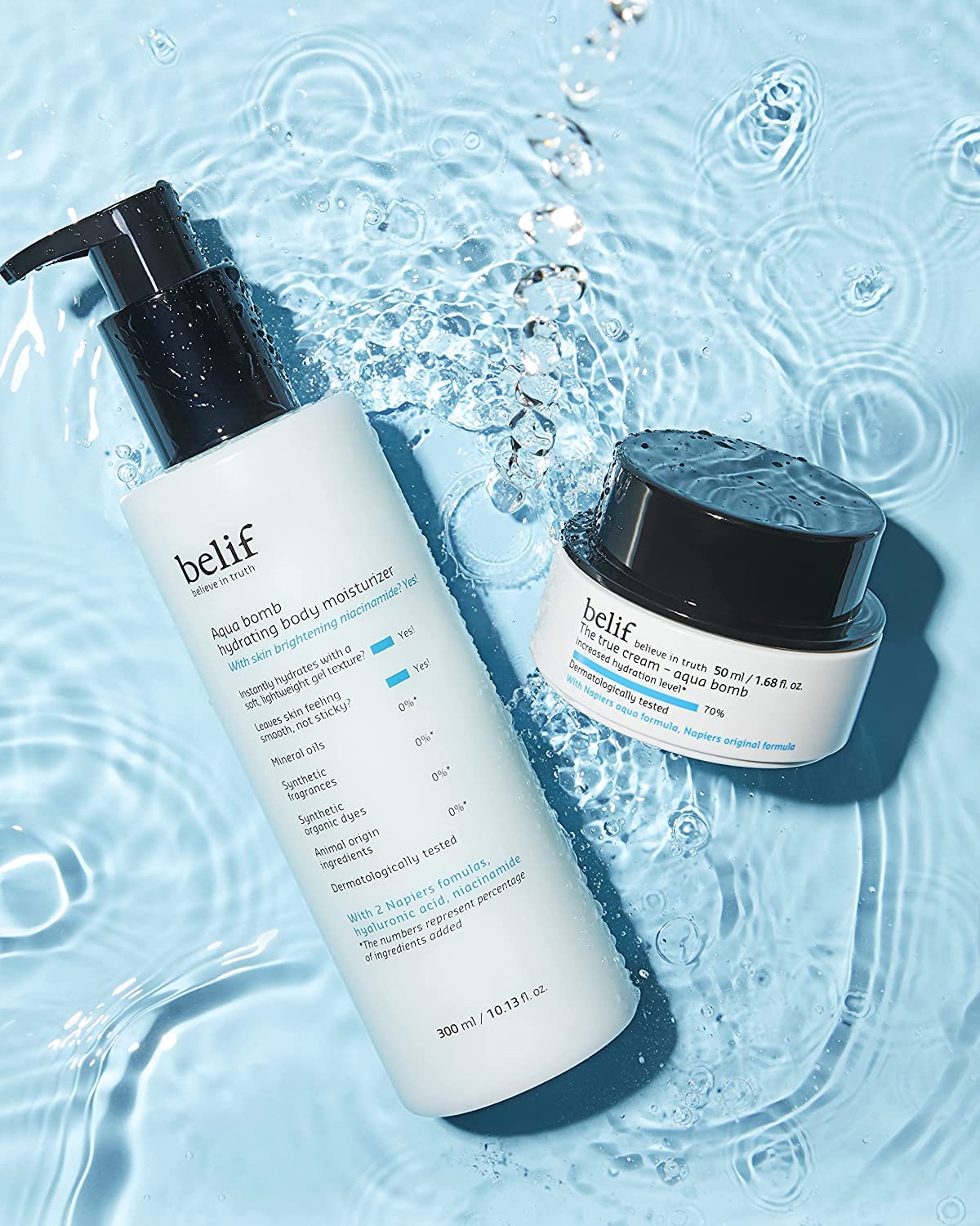 belif Aqua Bomb Hydrating Body Moisturizer With Niacinamide | Moisturizer for Combination To Dry Skin | Body Lotion, Hydration, Clean Beauty | Kbeauty Skincare, 10.13 Fl. Oz