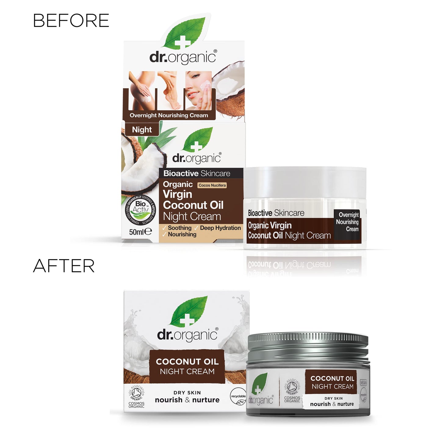 Organic Doctor Virgin Coconut Oil Night Cream, 1.7 Fluid Ounce